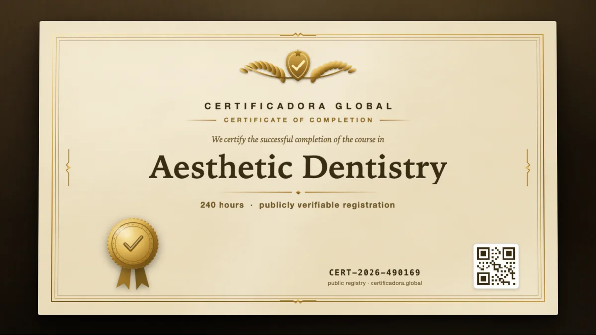 Cover of the Aesthetic Dentistry course