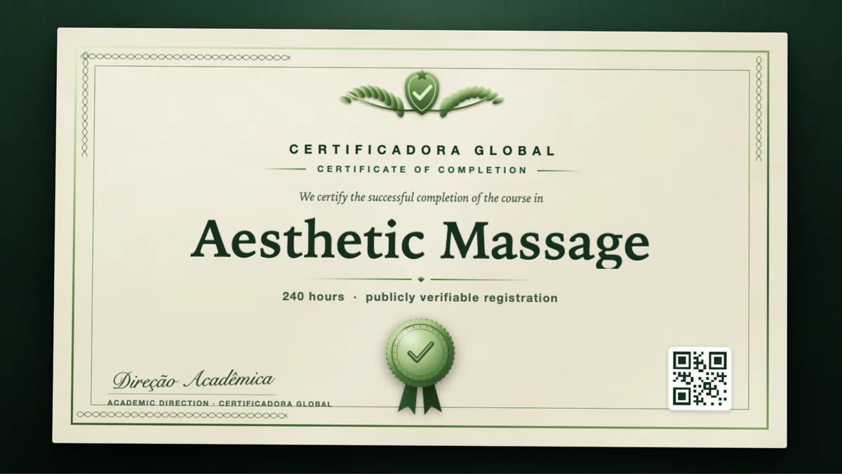 Cover of the Aesthetic Massage course