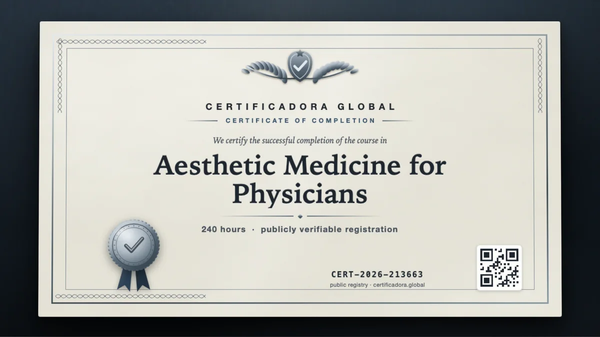 Cover of the Aesthetic Medicine for Physicians course