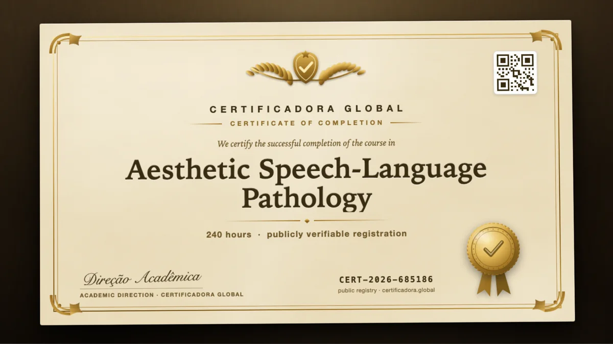 Cover of the Aesthetic Speech-Language Pathology course