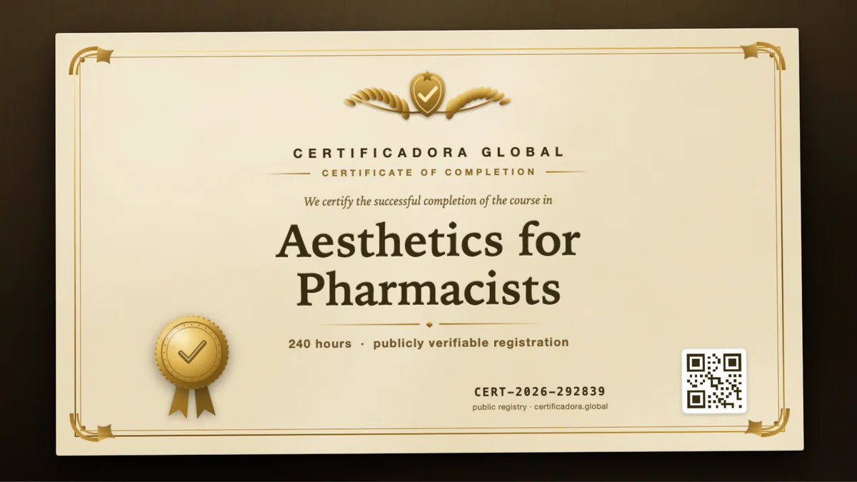 Cover of the Aesthetics for Pharmacists course