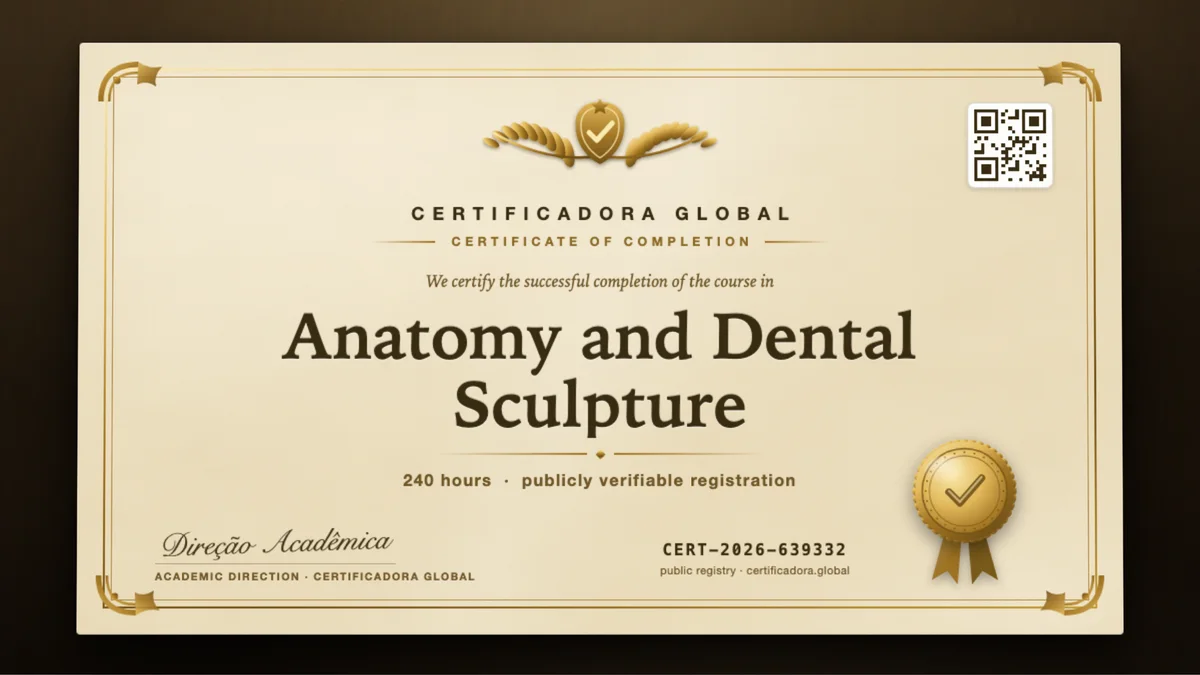 Cover of the Anatomy and Dental Sculpture course