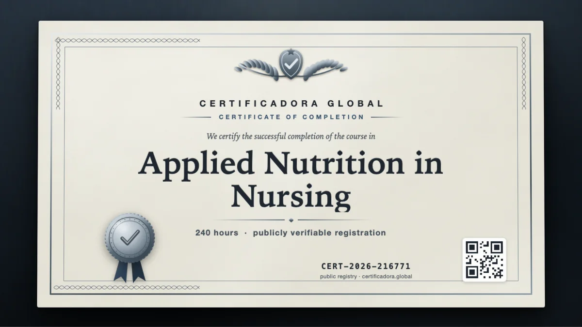 Cover of the Applied Nutrition in Nursing course