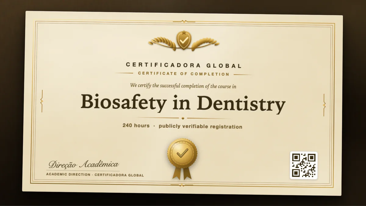Cover of the Biosafety in Dentistry course