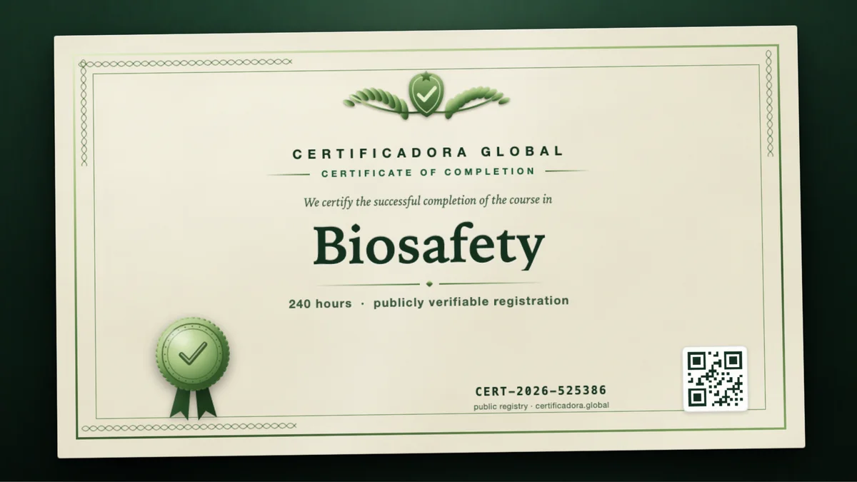 Cover of the Biosafety course