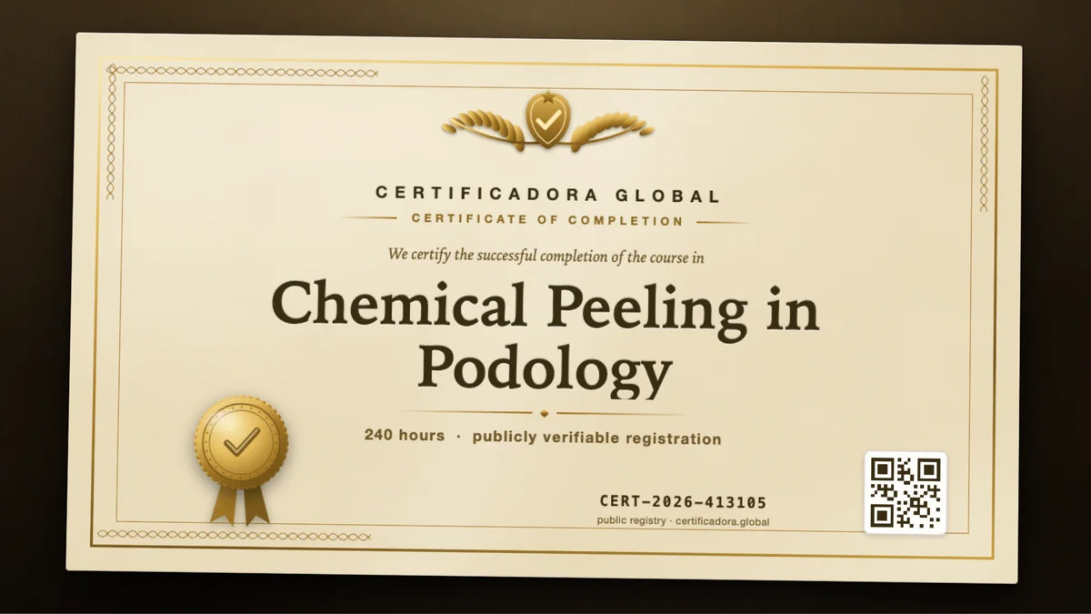 Cover of the Chemical Peeling in Podology course