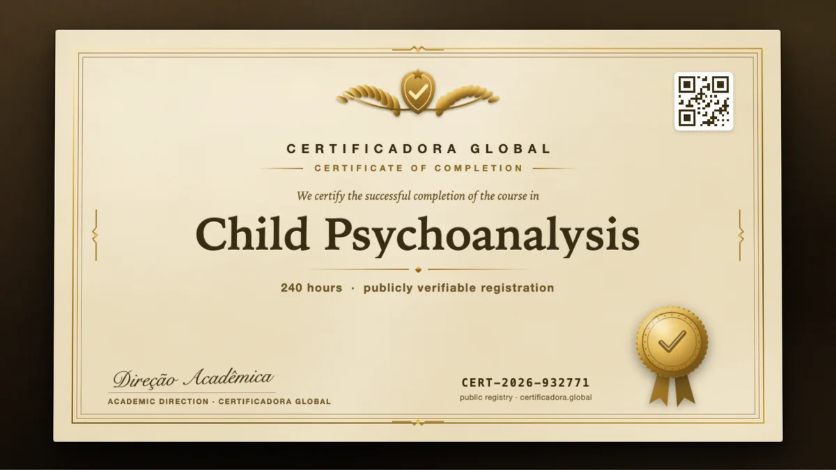 Cover of the Child Psychoanalysis course