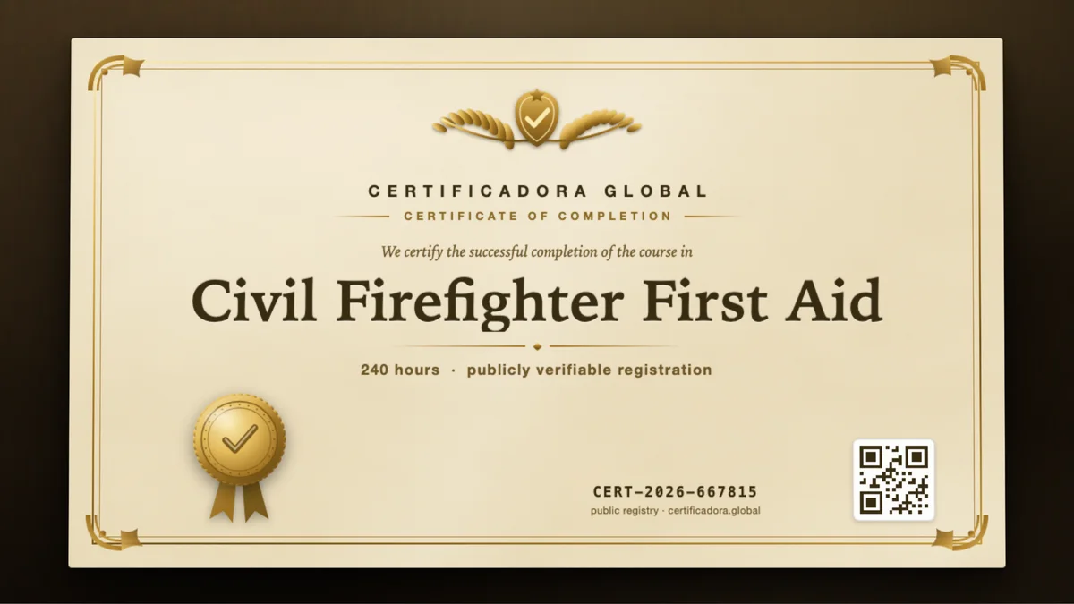 Cover of the Civil Firefighter First Aid course