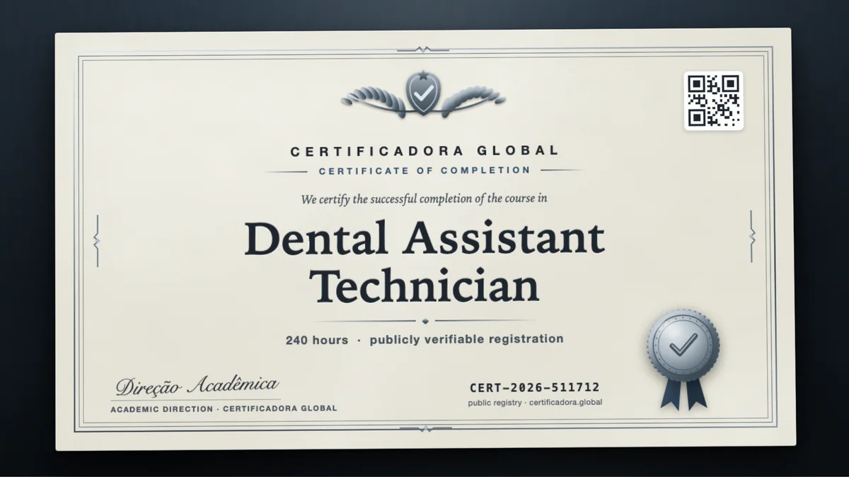 Cover of the Dental Assistant Technician course