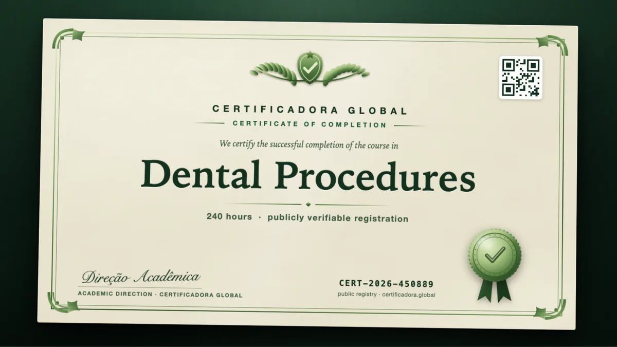 Cover of the Dental Procedures course