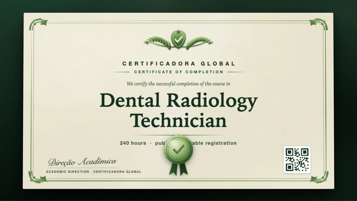 Cover of the Dental Radiology Technician course