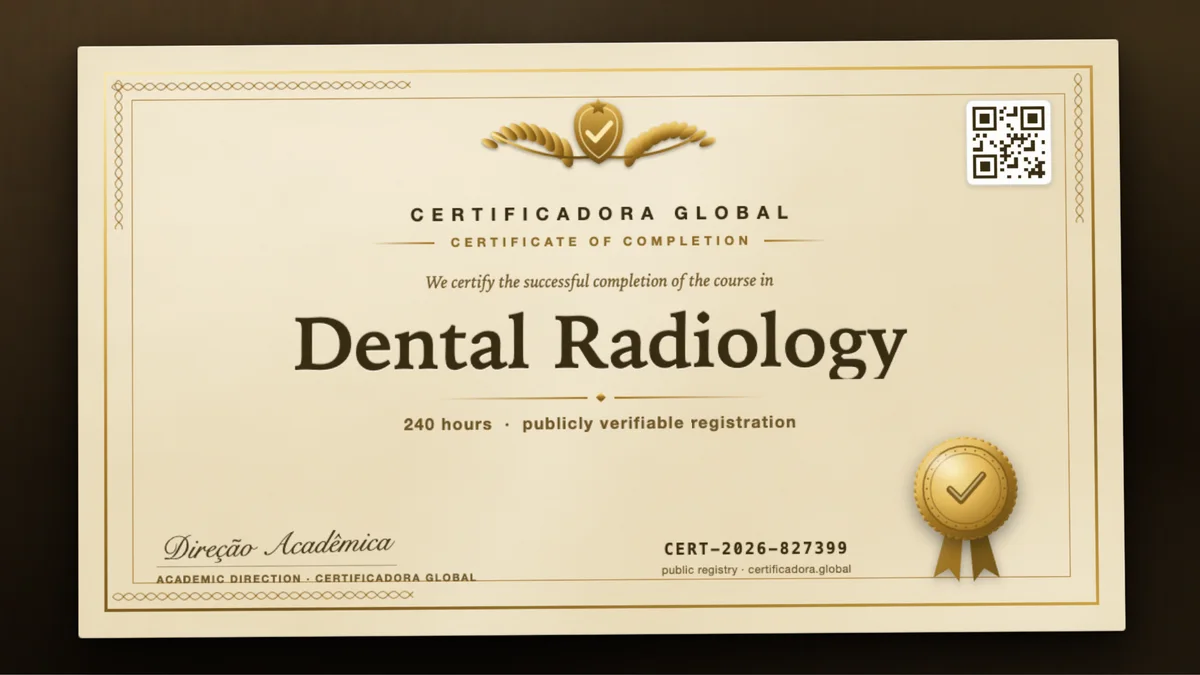 Cover of the Dental Radiology course
