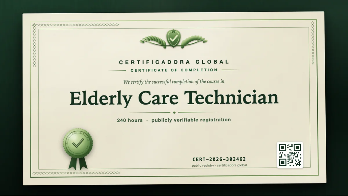 Cover of the Elderly Care Technician course