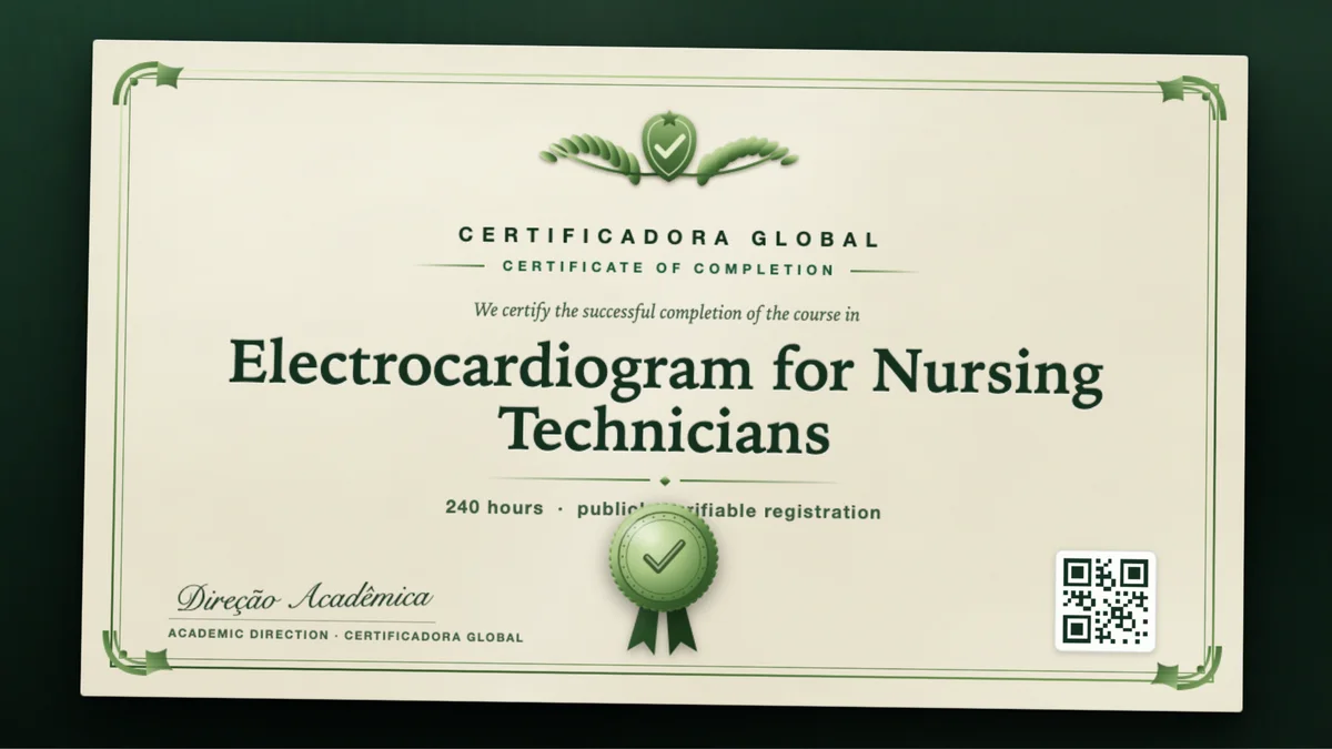 Cover of the Electrocardiogram for Nursing Technicians course
