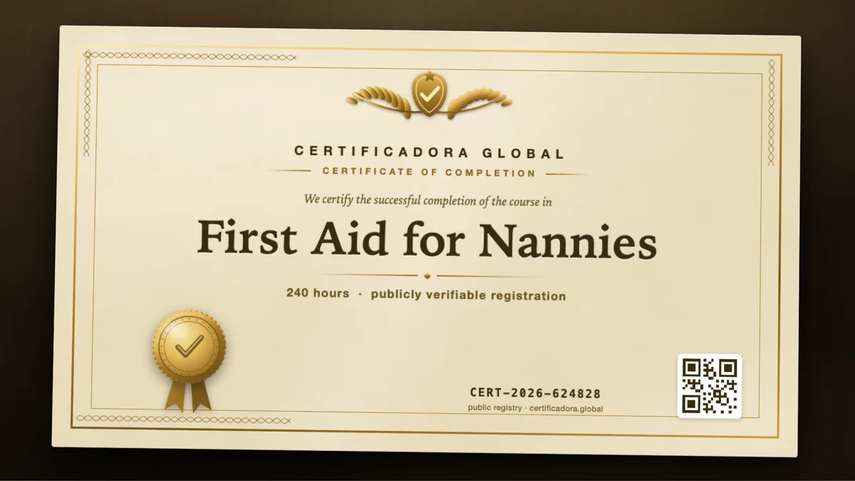 Cover of the First Aid for Nannies course