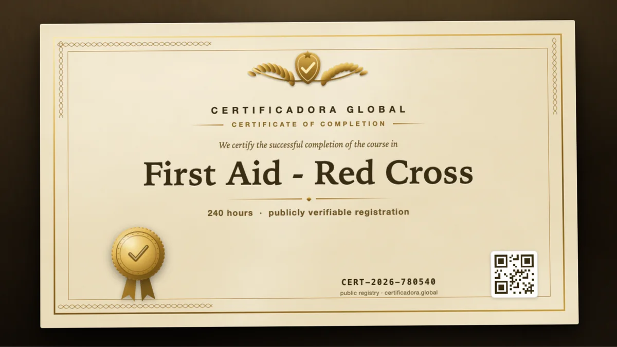 Cover of the First Aid - Red Cross course