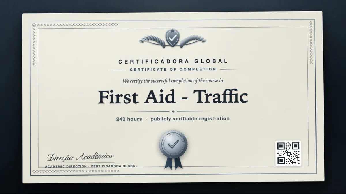 Cover of the First Aid - Traffic course