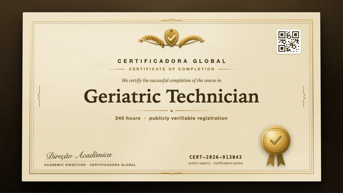 Cover of the Geriatric Technician course
