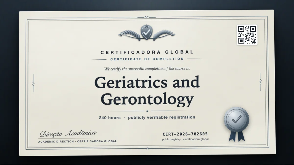 Cover of the Geriatrics and Gerontology course