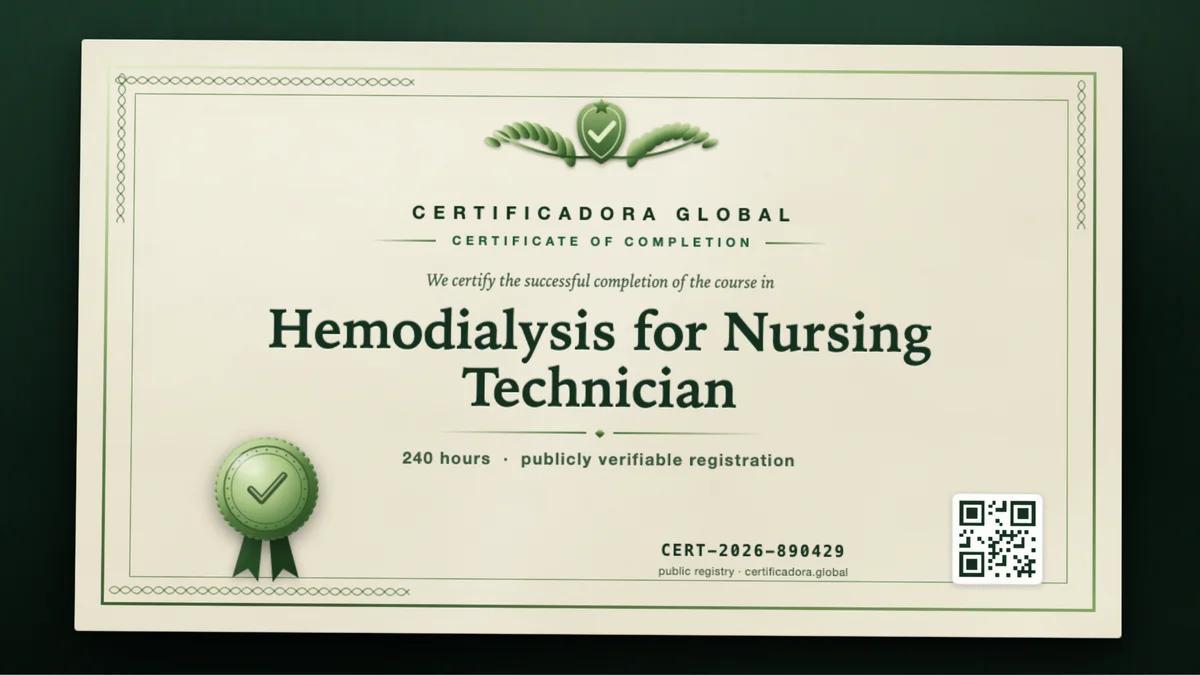 Cover of the Hemodialysis for Nursing Technician course