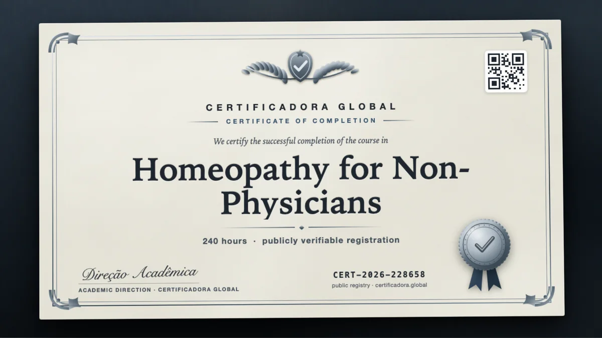 Cover of the Homeopathy for Non-Physicians course
