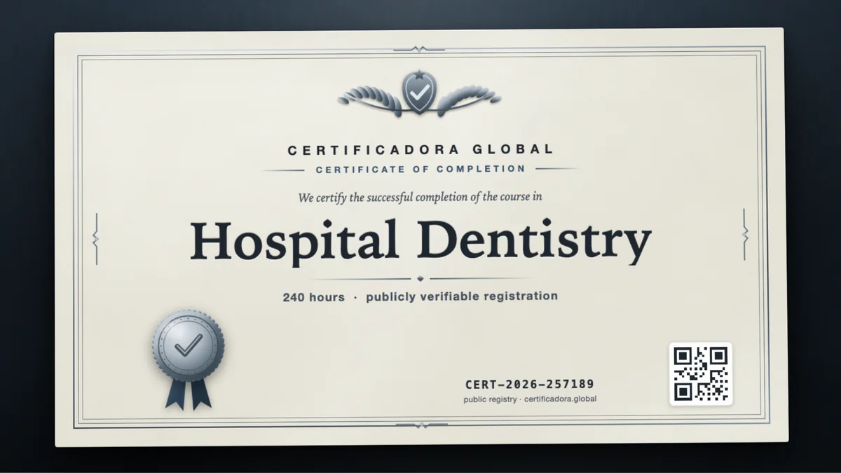 Cover of the Hospital Dentistry course