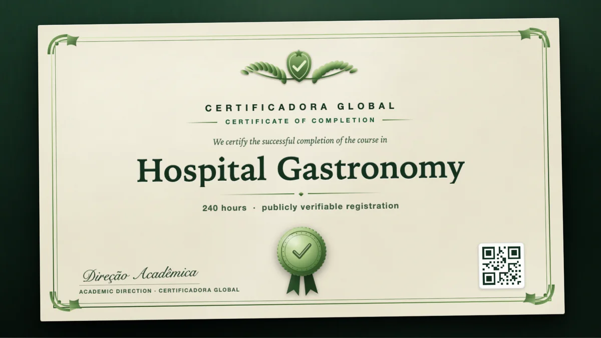 Cover of the Hospital Gastronomy course