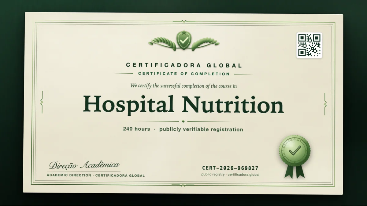 Cover of the Hospital Nutrition course