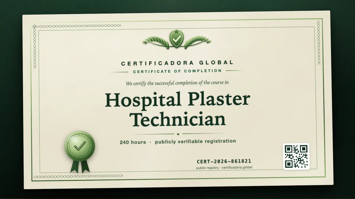 Cover of the Hospital Plaster Technician course