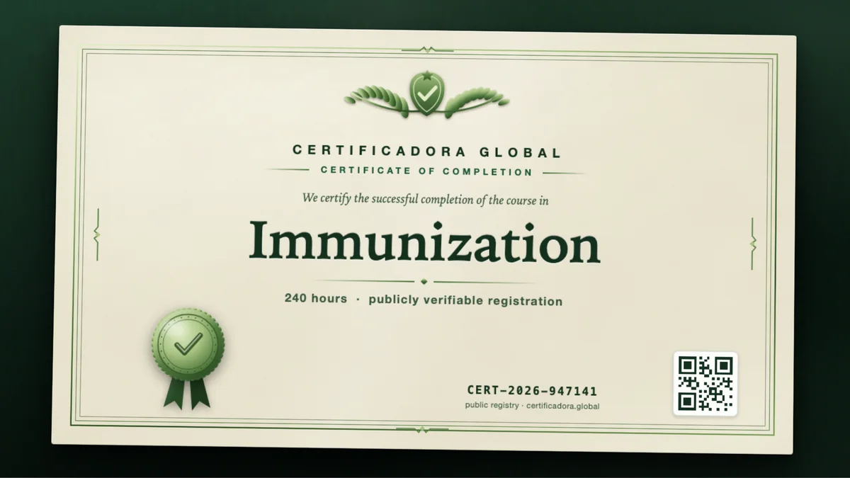 Cover of the Immunization course