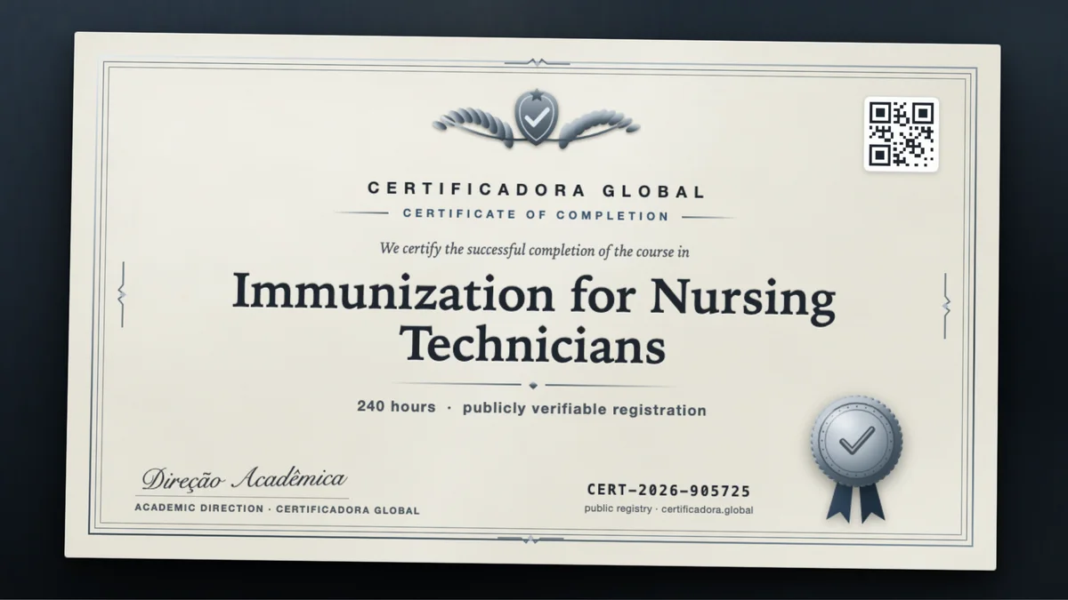 Cover of the Immunization for Nursing Technicians course