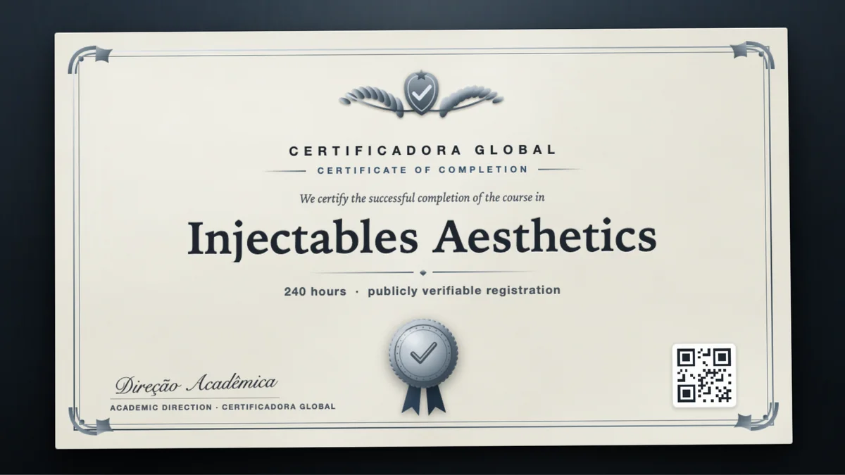 Cover of the Injectables Aesthetics course