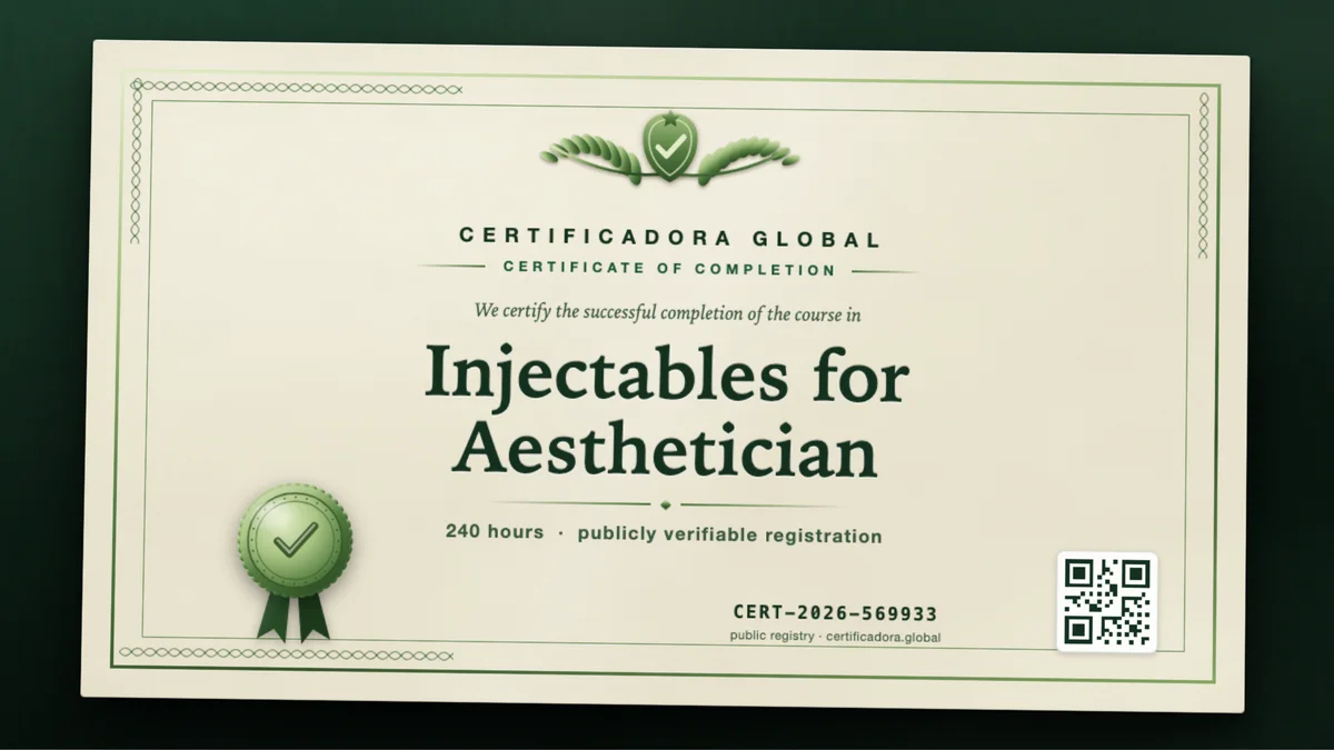 Cover of the Injectables for Aesthetician course