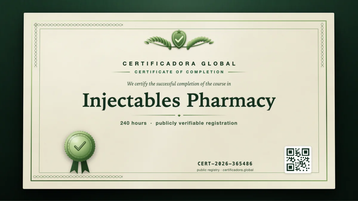 Cover of the Injectables Pharmacy course