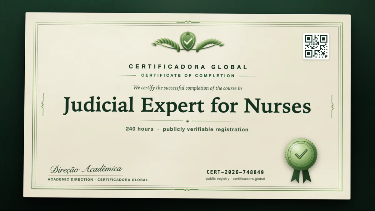 Cover of the Judicial Expert for Nurses course