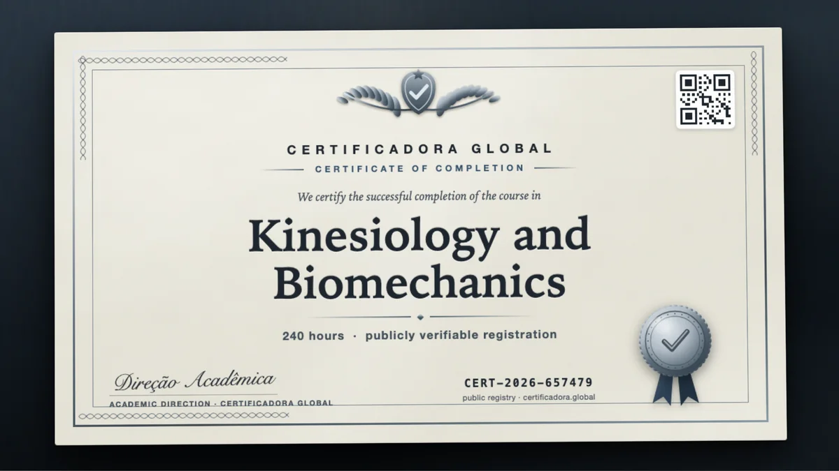 Cover of the Kinesiology and Biomechanics course