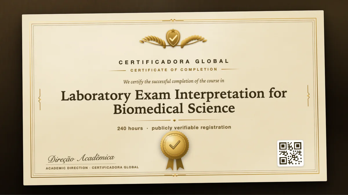 Cover of the Laboratory Exam Interpretation for Biomedical Science course