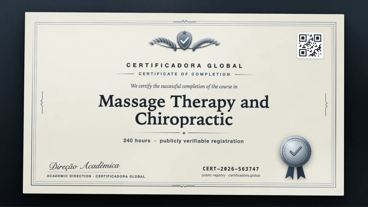 Cover of the Massage Therapy and Chiropractic course