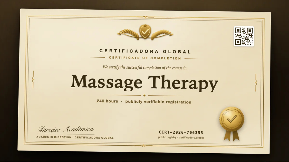 Cover of the Massage Therapy course