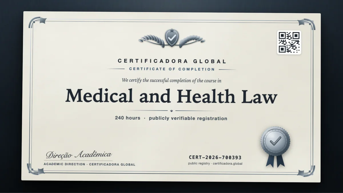 Cover of the Medical and Health Law course