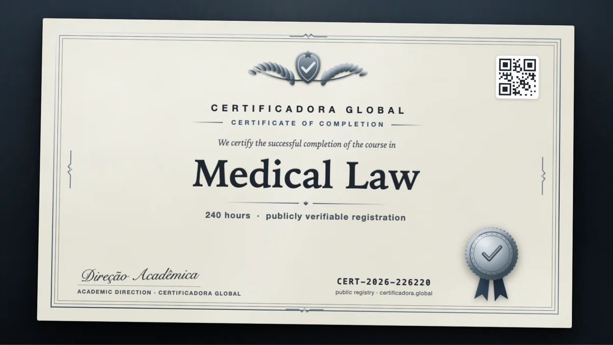 Cover of the Medical Law course