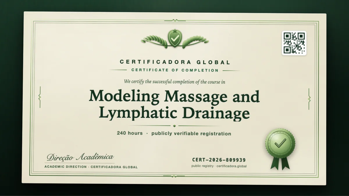 Cover of the Modeling Massage and Lymphatic Drainage course