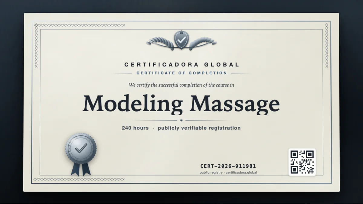 Cover of the Modeling Massage course