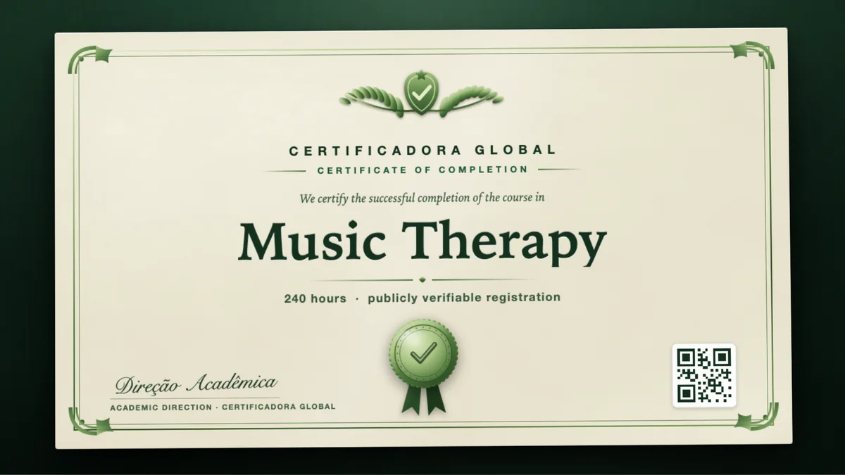 Cover of the Music Therapy course