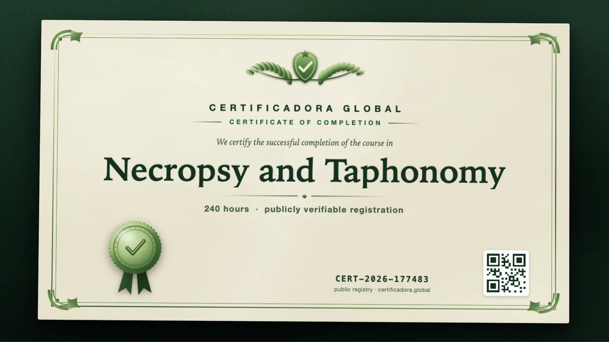 Cover of the Necropsy and Taphonomy course