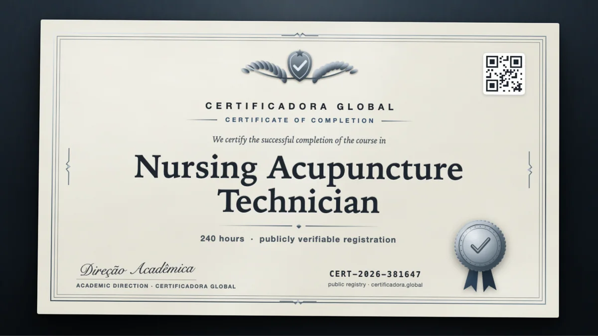Cover of the Nursing Acupuncture Technician course