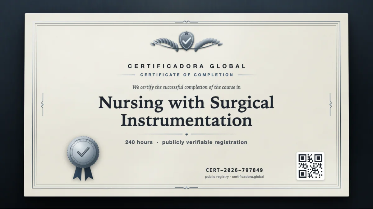 Cover of the Nursing with Surgical Instrumentation course