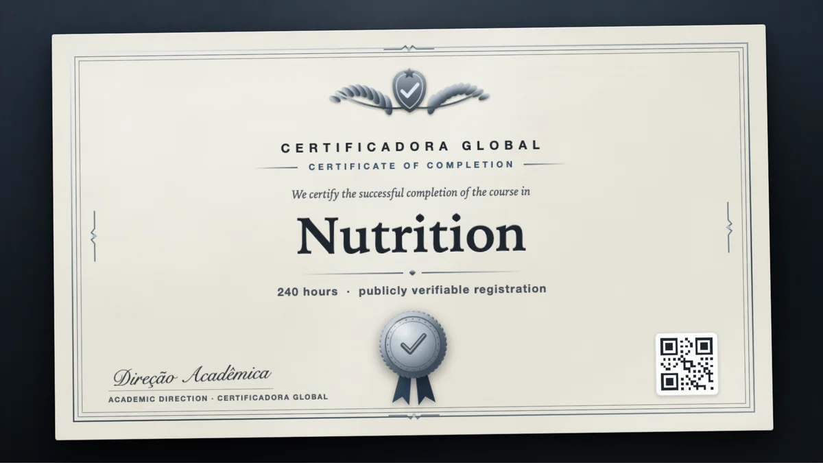 Cover of the Nutrition course