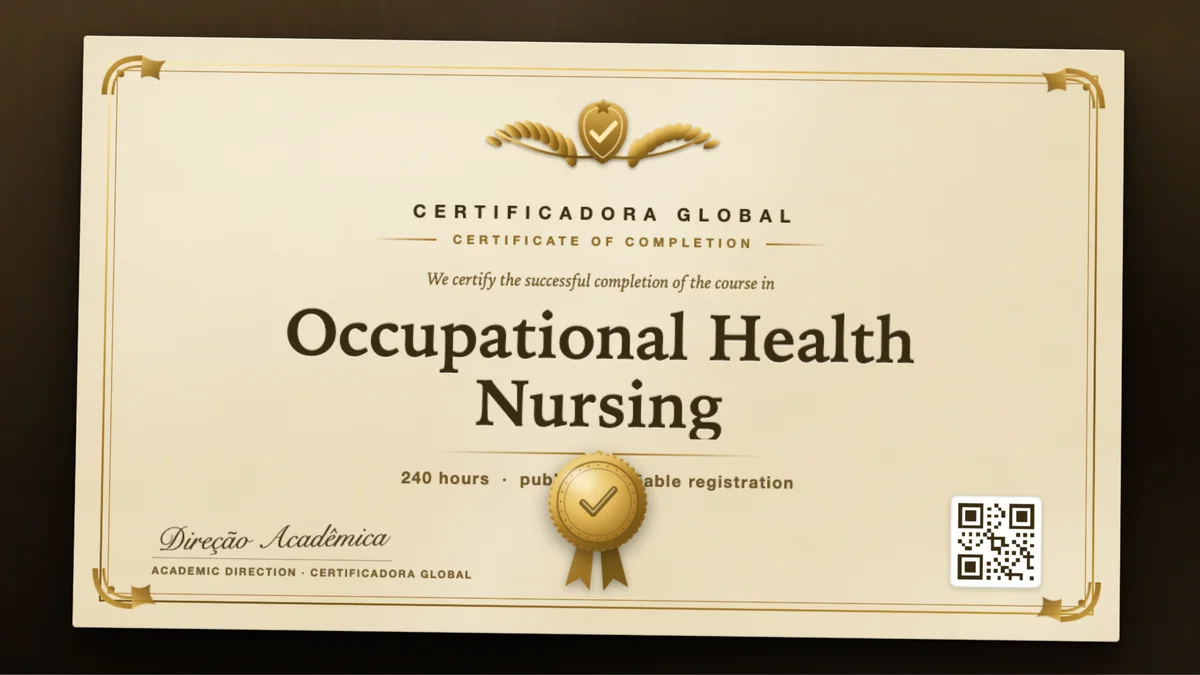 Cover of the Occupational Health Nursing course