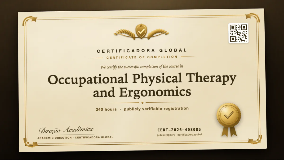 Cover of the Occupational Physical Therapy and Ergonomics course
